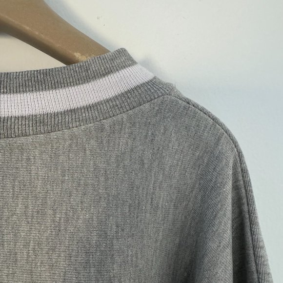 Champion Oversized Gray Crewneck Sweatshirt Collegiate Vintage - Picture 7 of 10